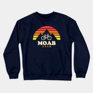 Moab Utah Mountain Biking Moab Mtb Trails Retro Crewneck Sweatshirt